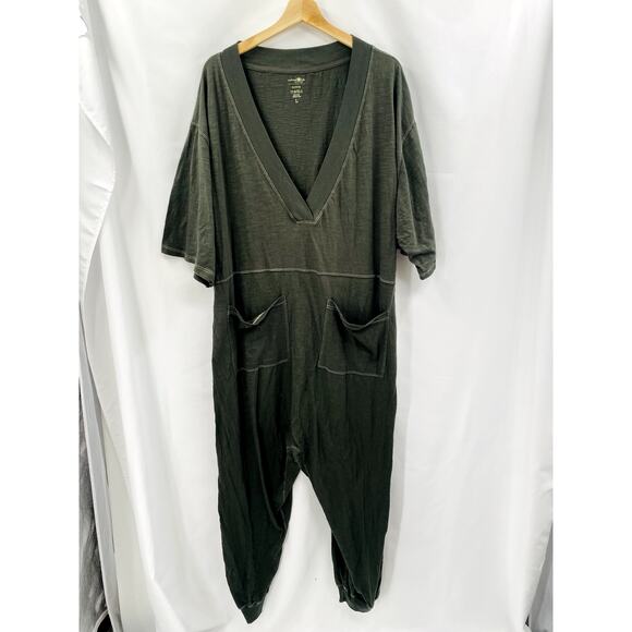 Natural Life Green Long Sleeve Jumpsuit Onesie - Picture 2 of 4
